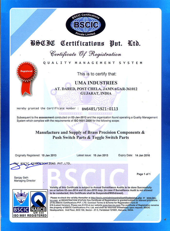 ISO Certificaiton ISO Certificaiton